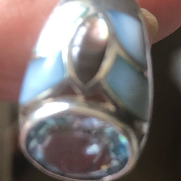 Gorgeous blue Topaz or Aquamarine Ring - Picture 3 of 8